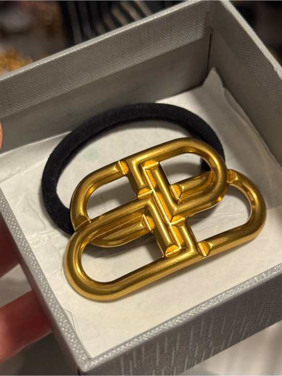 Balenciaga Accessories - Balenciaga Gold Inte Hair Tie